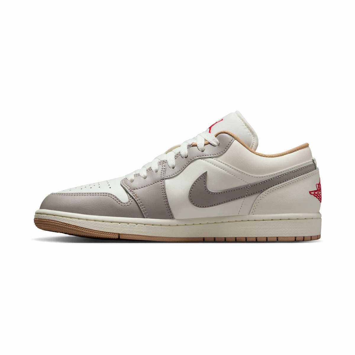Air Jordan 1 Low 'Sail College Grey Rattan' Men's Shoes Mesh Lining Business Fit