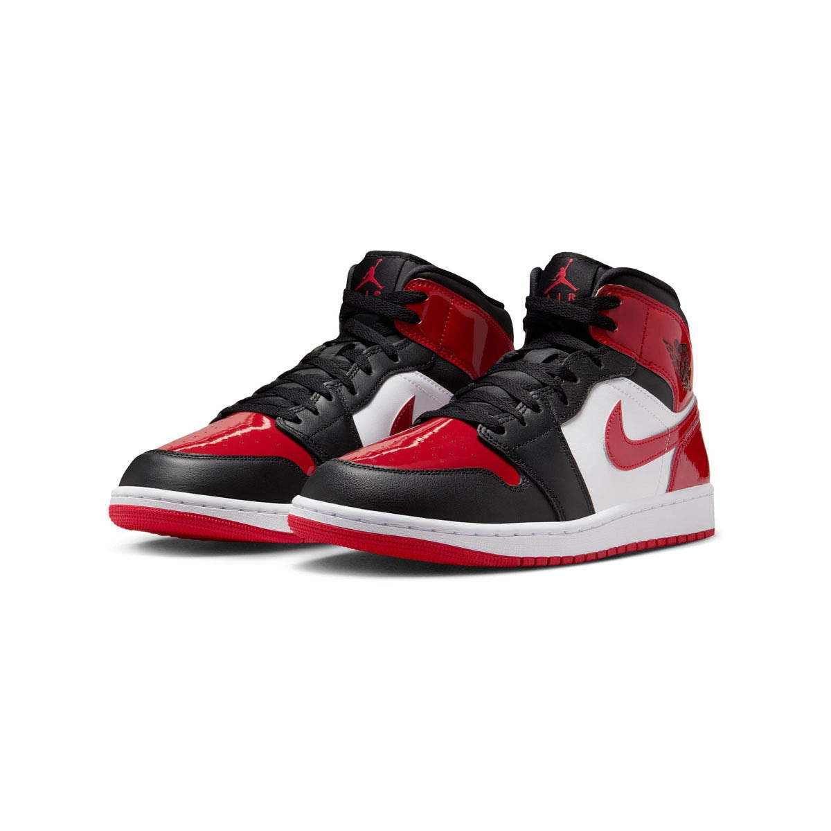 Air Jordan 1 Mid SE 'Bred Toe' Men's Shoes Shock Absorbing Midsole