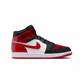 Air Jordan 1 Mid SE 'Bred Toe' Men's Shoes Unisex Choice Zero Break In