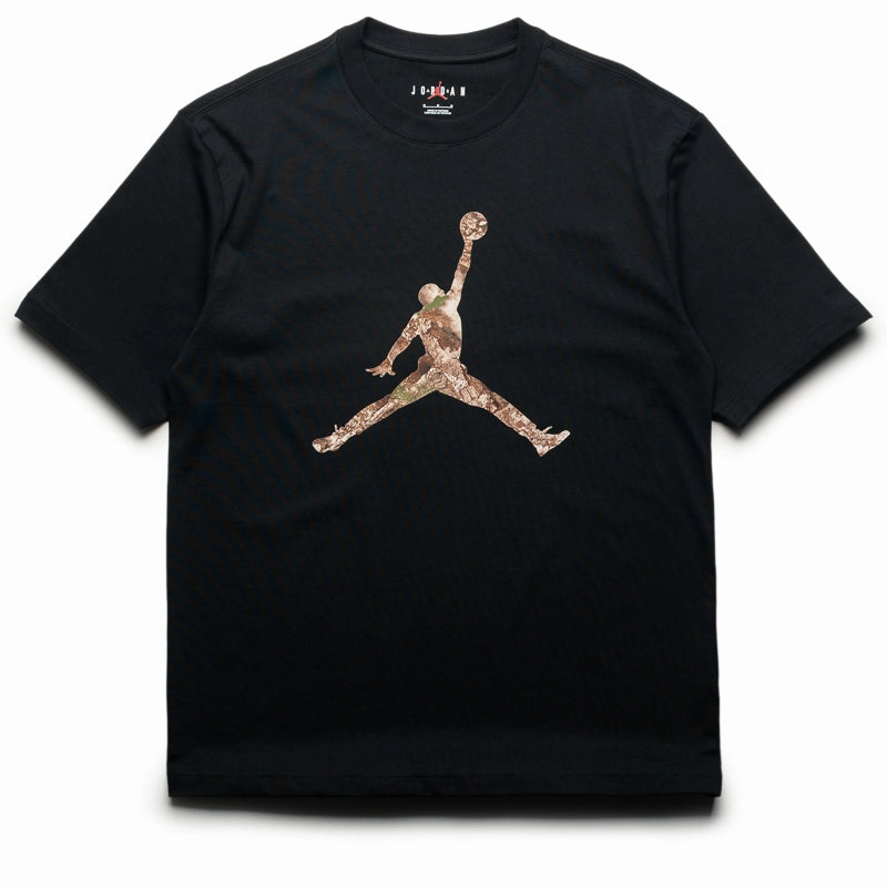 Cold Climate snowboarding event Jordan Brooklyn Realtree Jumpman Tee - Black/Sail
