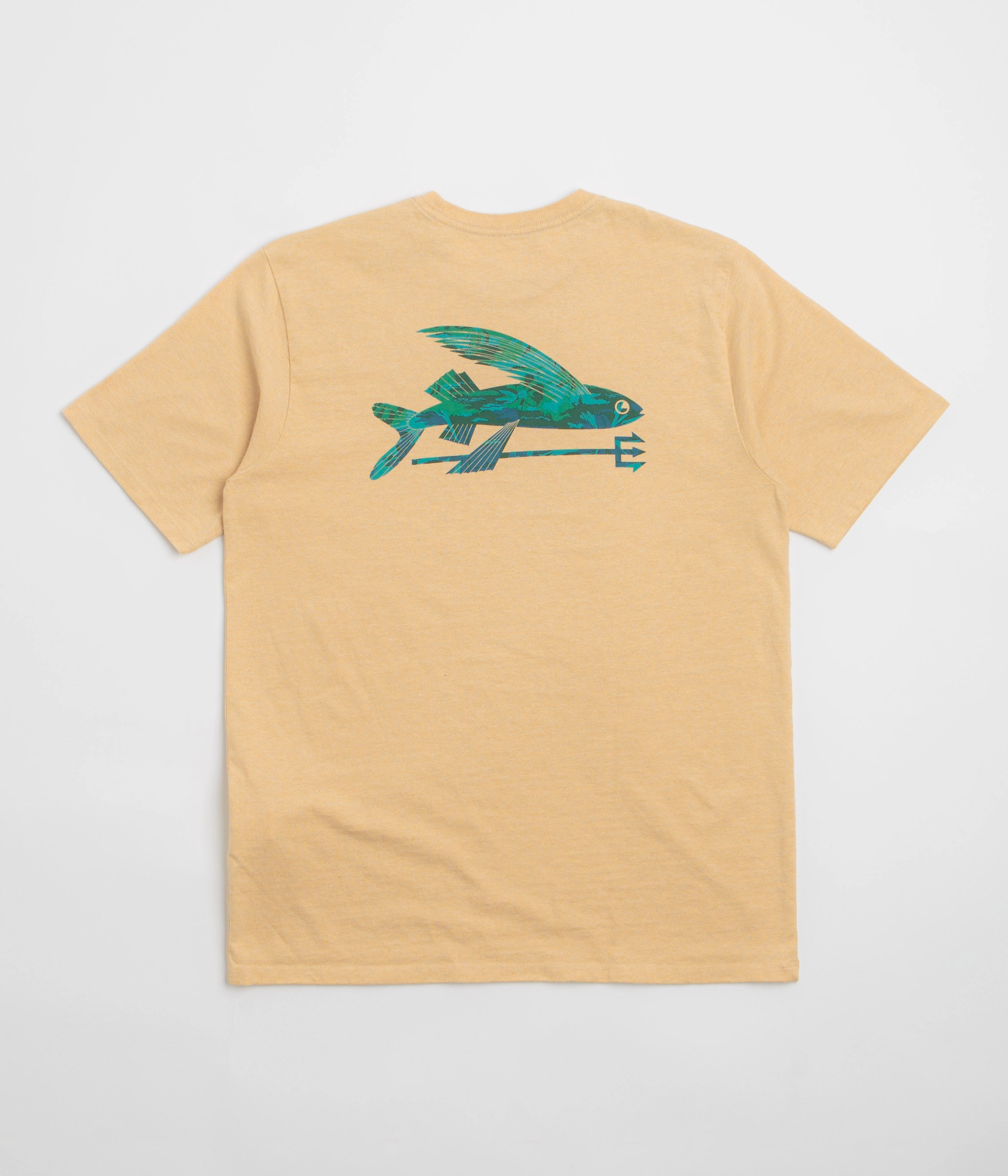 Running clothes Patagonia Flying Fish Responsibili-Tee T-Shirt - Flying Fish: Cliffs and Coves Conifer Green