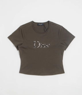 Dime Womens Classic Dalmatians T-Shirt - Vintage Black Modern Waist