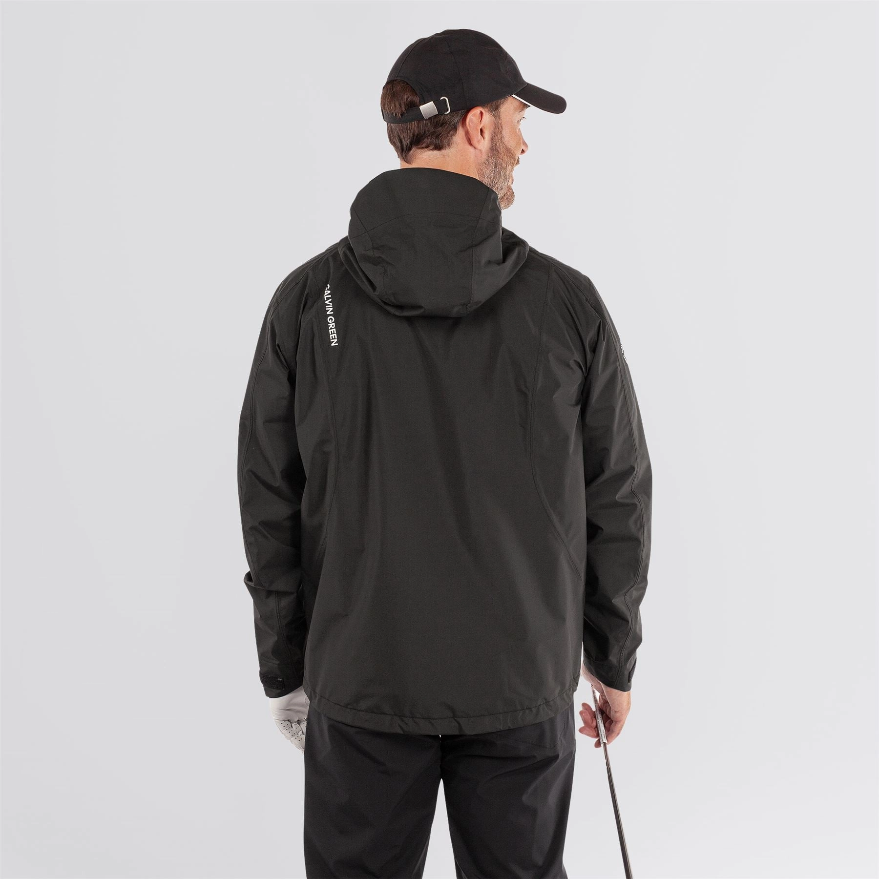 Layered Wear Zippered Pocket Design Akron PERTEX Waterproof Jacket Black