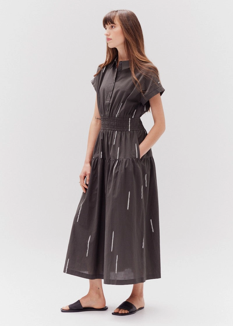 SeamlessConstruction Petite Chic ALEXA COTTON PRINT SHIRT DRESS