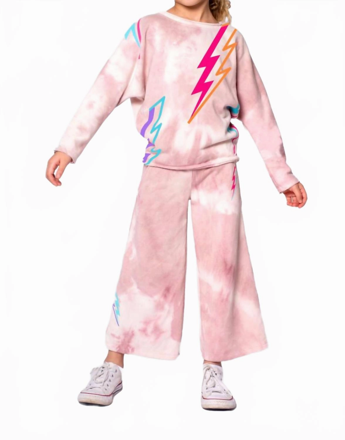 Comfortable Look Eco Friendly Material Samantha Sweatpants In Pink Marble