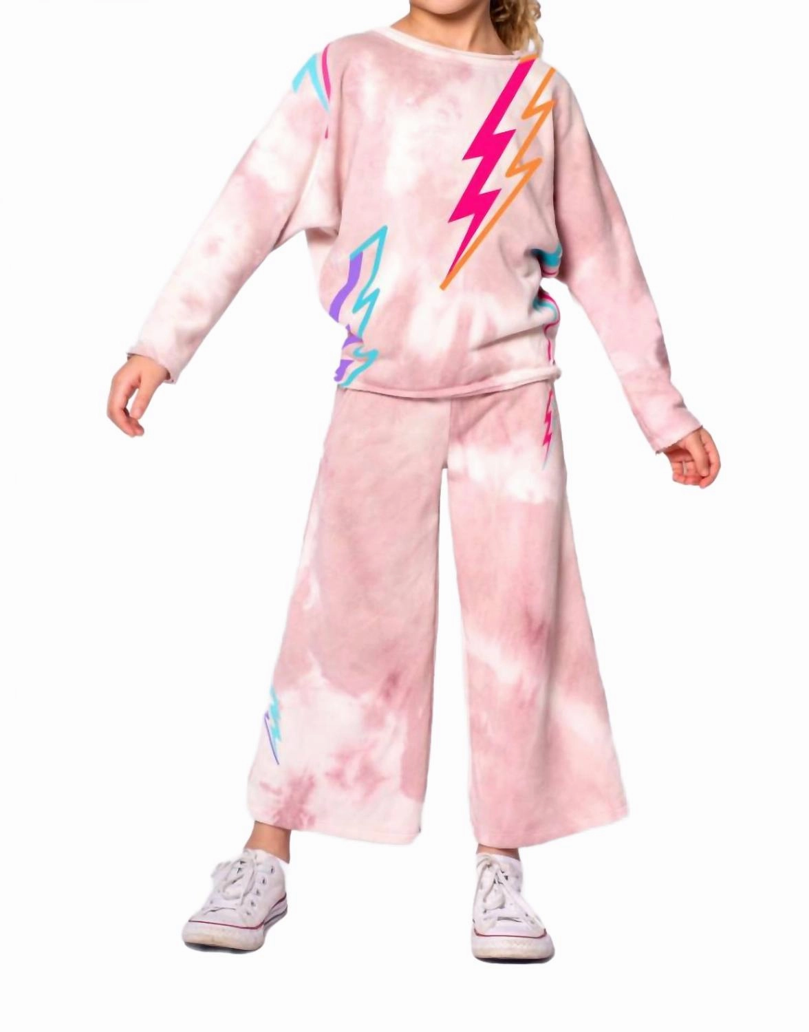 Versatile Wearable UV protection coating Samantha Sweatpants In Pink Marble