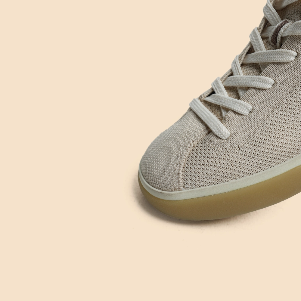 Trail Step Rothy - Lace Up Sneakers - Cream White