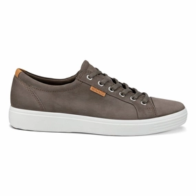 Ecco Men's Soft 7 Sneaker Grey Nubuck Rigidity Control