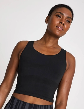 off - road Ventilation Panels All Me Medium Support Bra Tank Top - Black