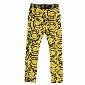 Versace Kids Barocco Print Leggings Adjustable loop