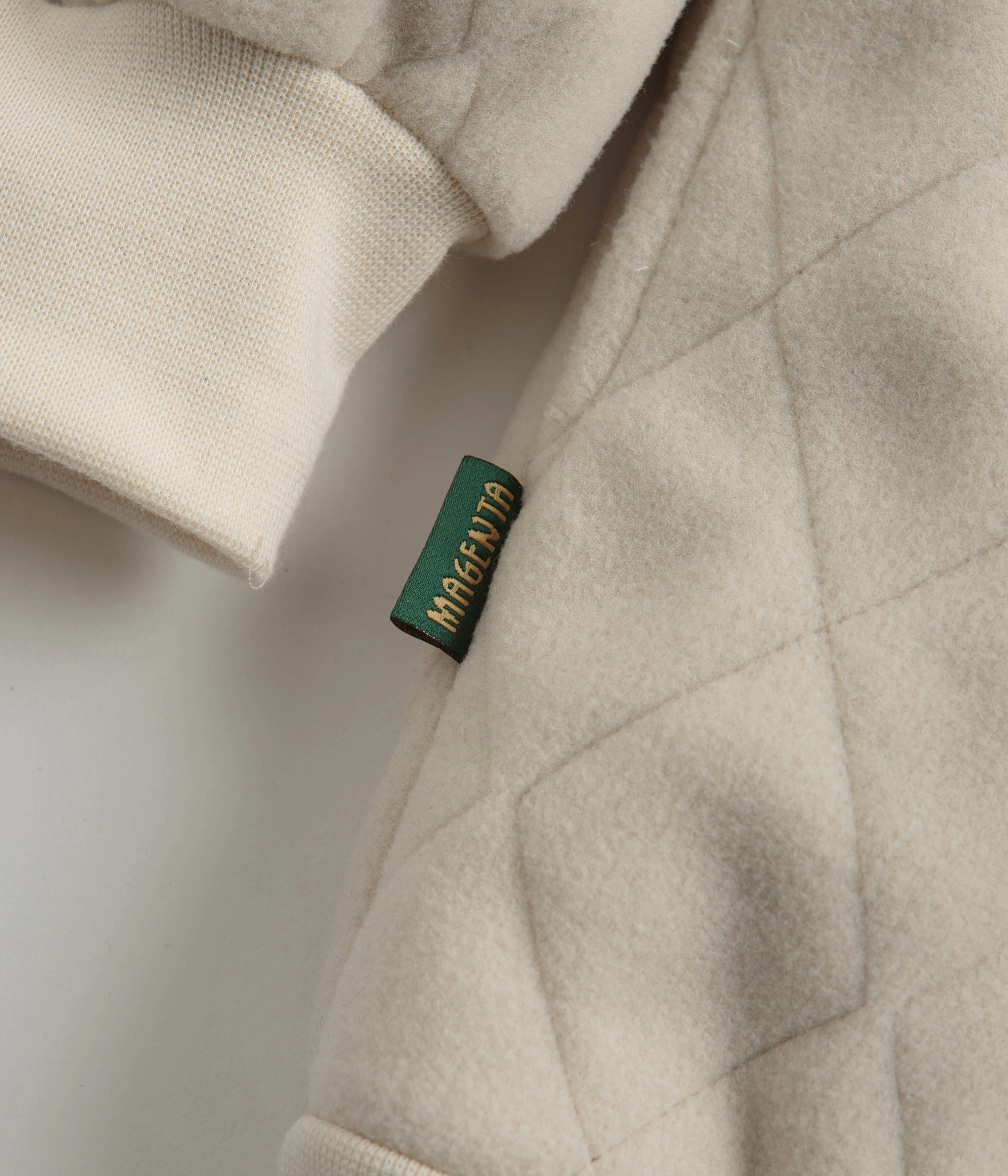 Magenta Lunar Quilted High Neck Sweatshirt - Natural Eco Friendly