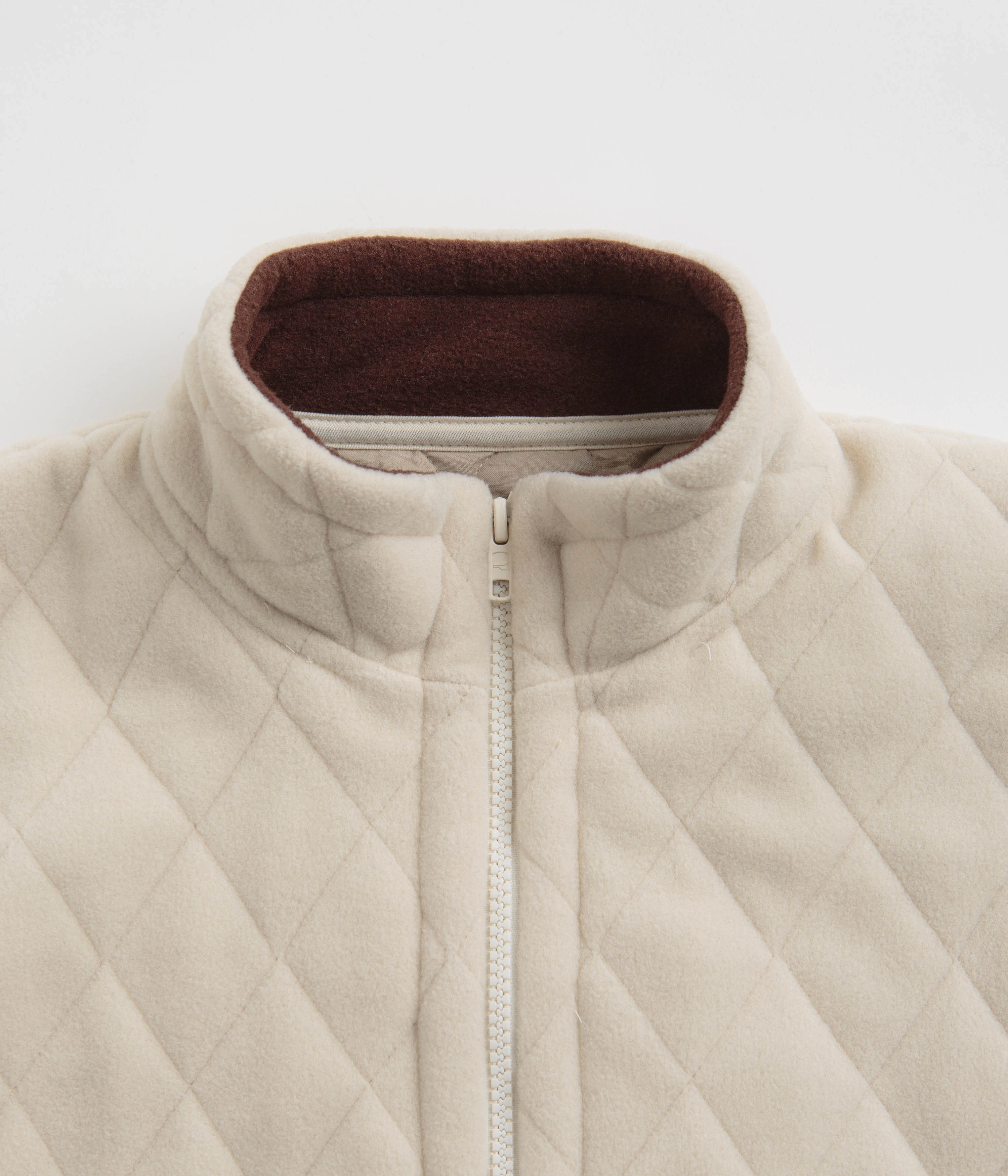 Magenta Lunar Quilted High Neck Sweatshirt - Natural Chill Wear