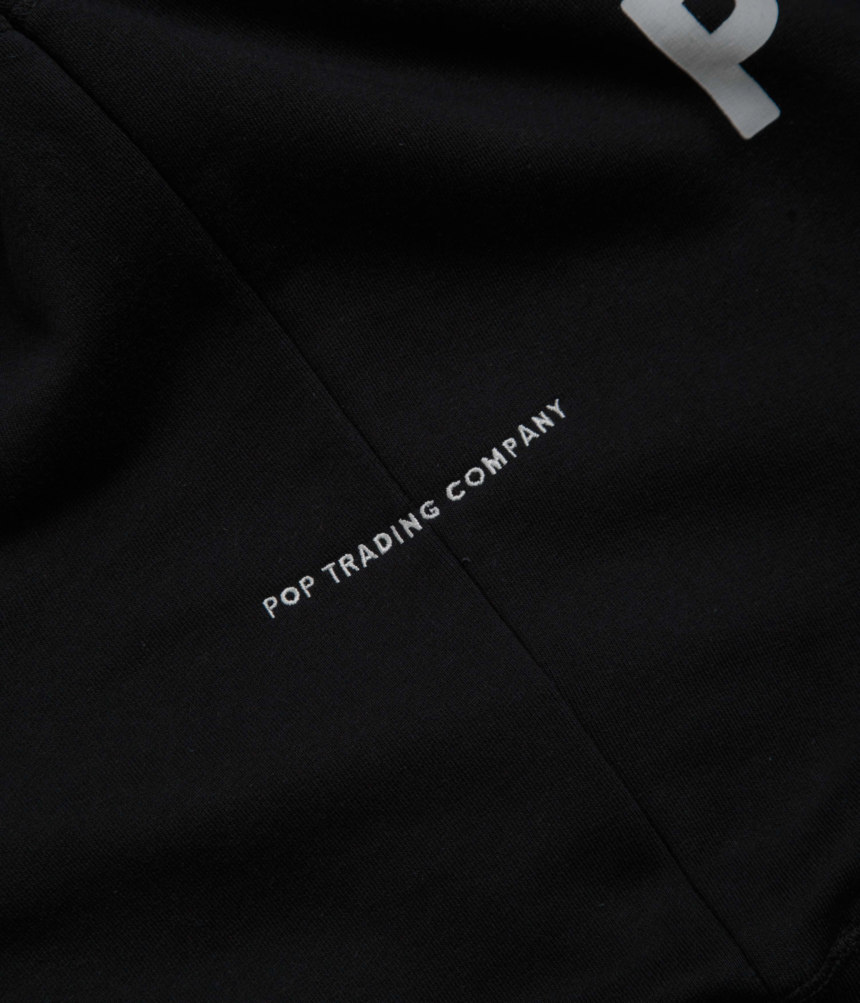 Pop Trading Company Logo Crewneck Sweatshirt - Black / White Monochrome Look