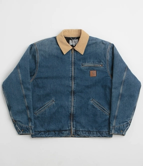 Carhartt OG Detroit Jacket - Blue / Dusty Hamilton Brown Commuter Style