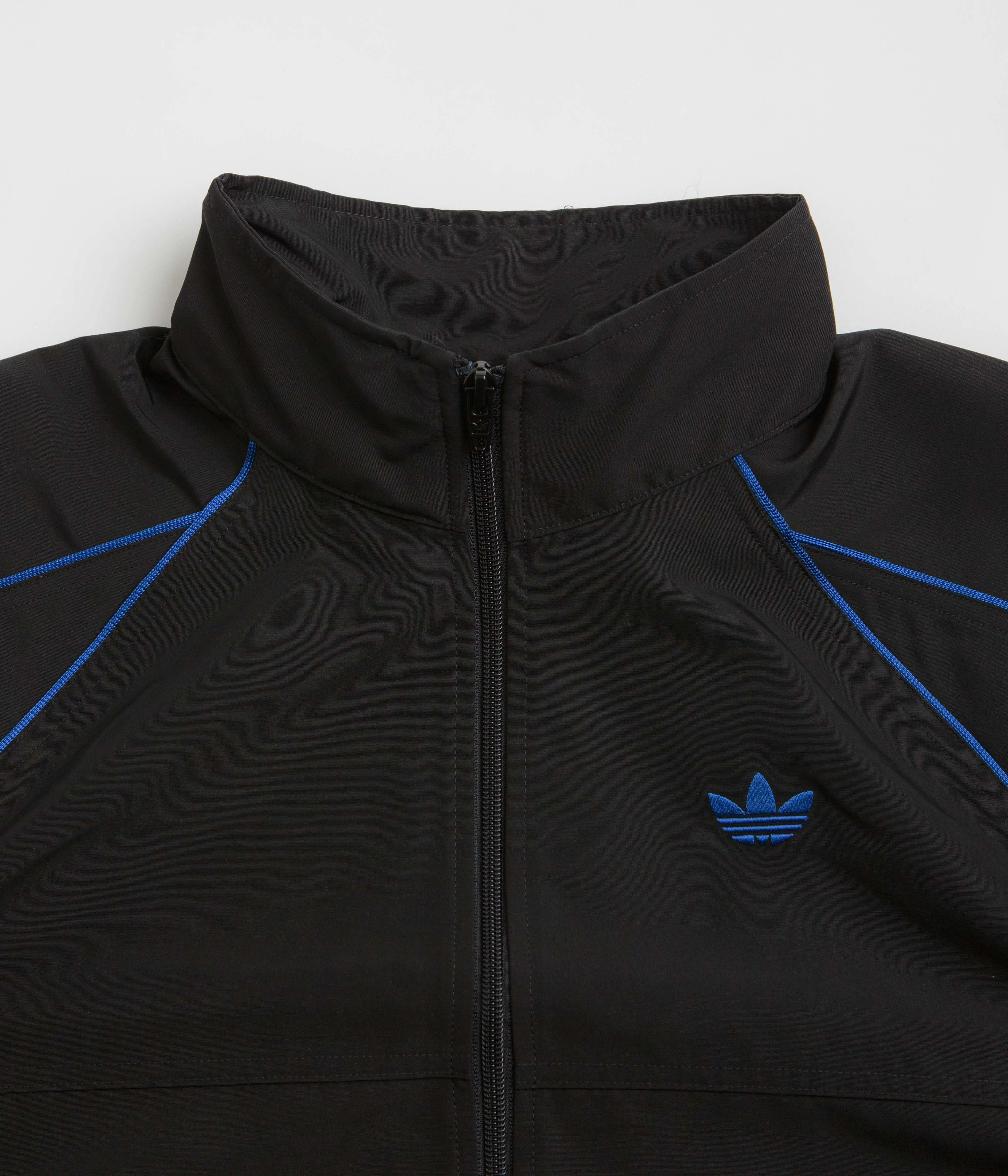 Adidas Gazelle Premiere Track Jacket - Black / White / Team Royal Blue Secure Storage Compartments mass - produced