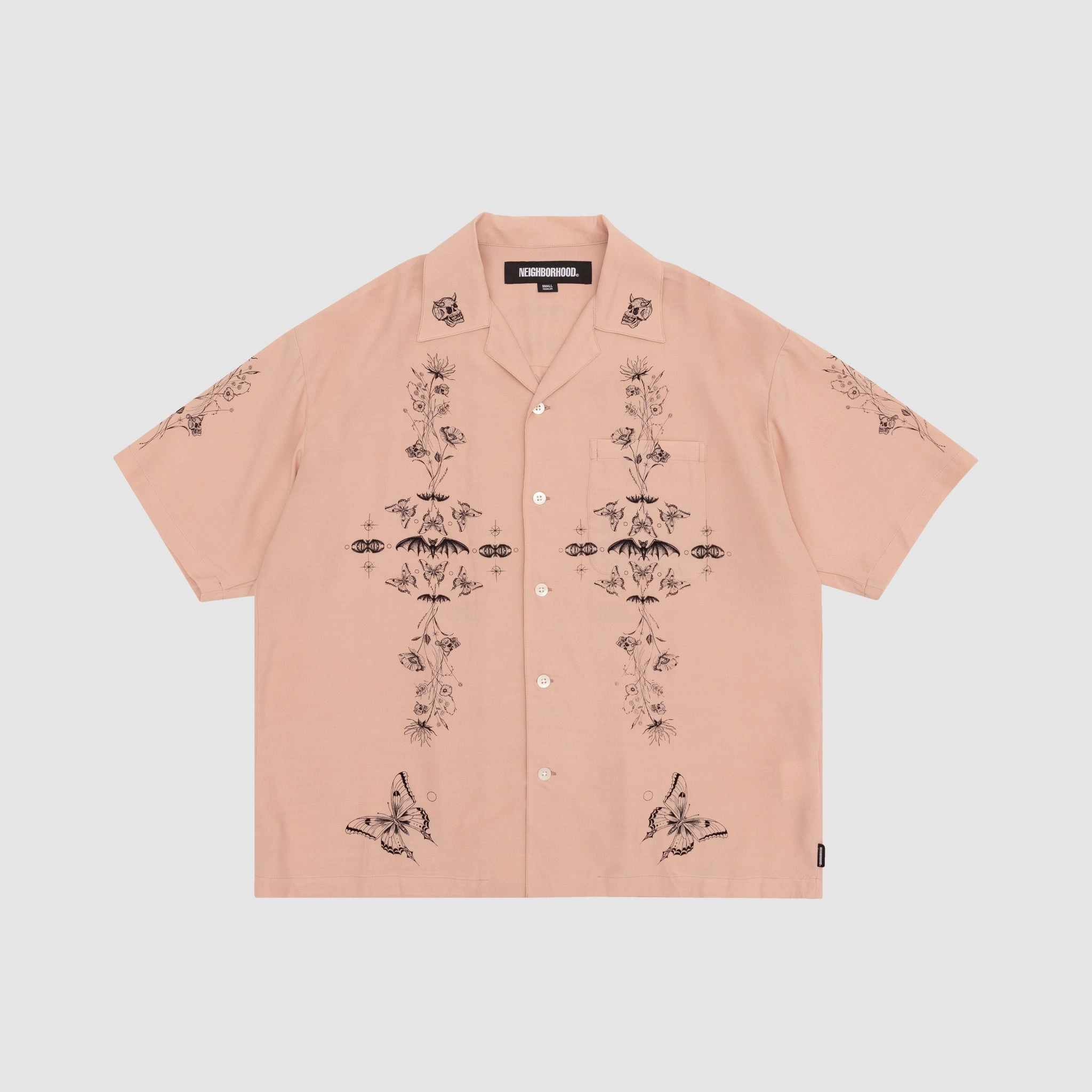 NH x DR WOO HAWAIIAN S/S SHIRT Stretchable Material