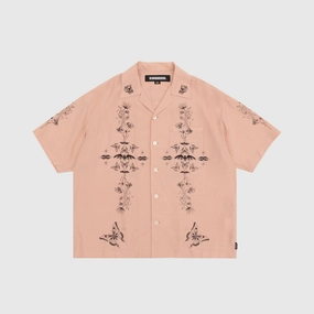 NH x DR WOO HAWAIIAN S/S SHIRT Stretchable Material