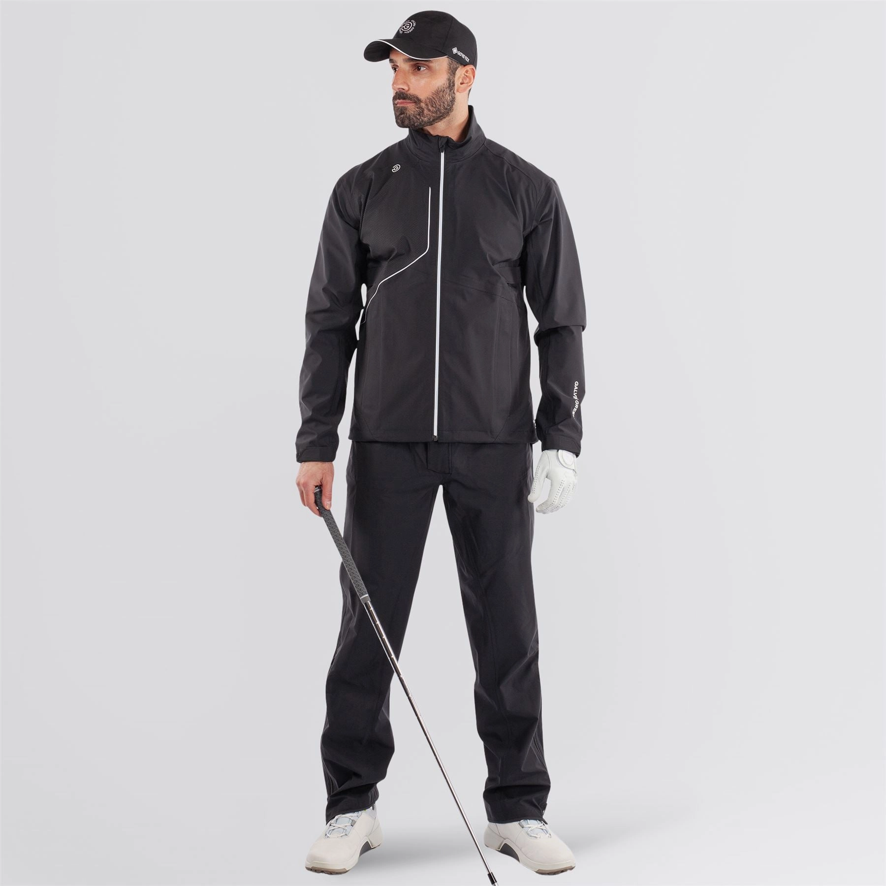 Ames PERTEX Waterproof Jacket Black/White Stretchable Fabric Treasure