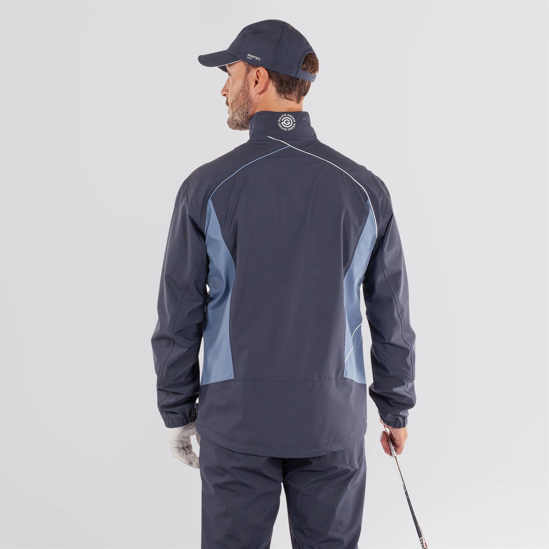 Ames PERTEX Waterproof Jacket Navy/Moonlight Blue Active Use