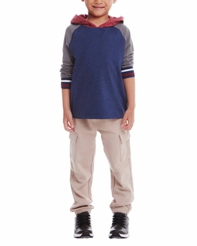 Andy & Evan Jersey Hooded T-Shirt & Jogger Set Casual Vibes