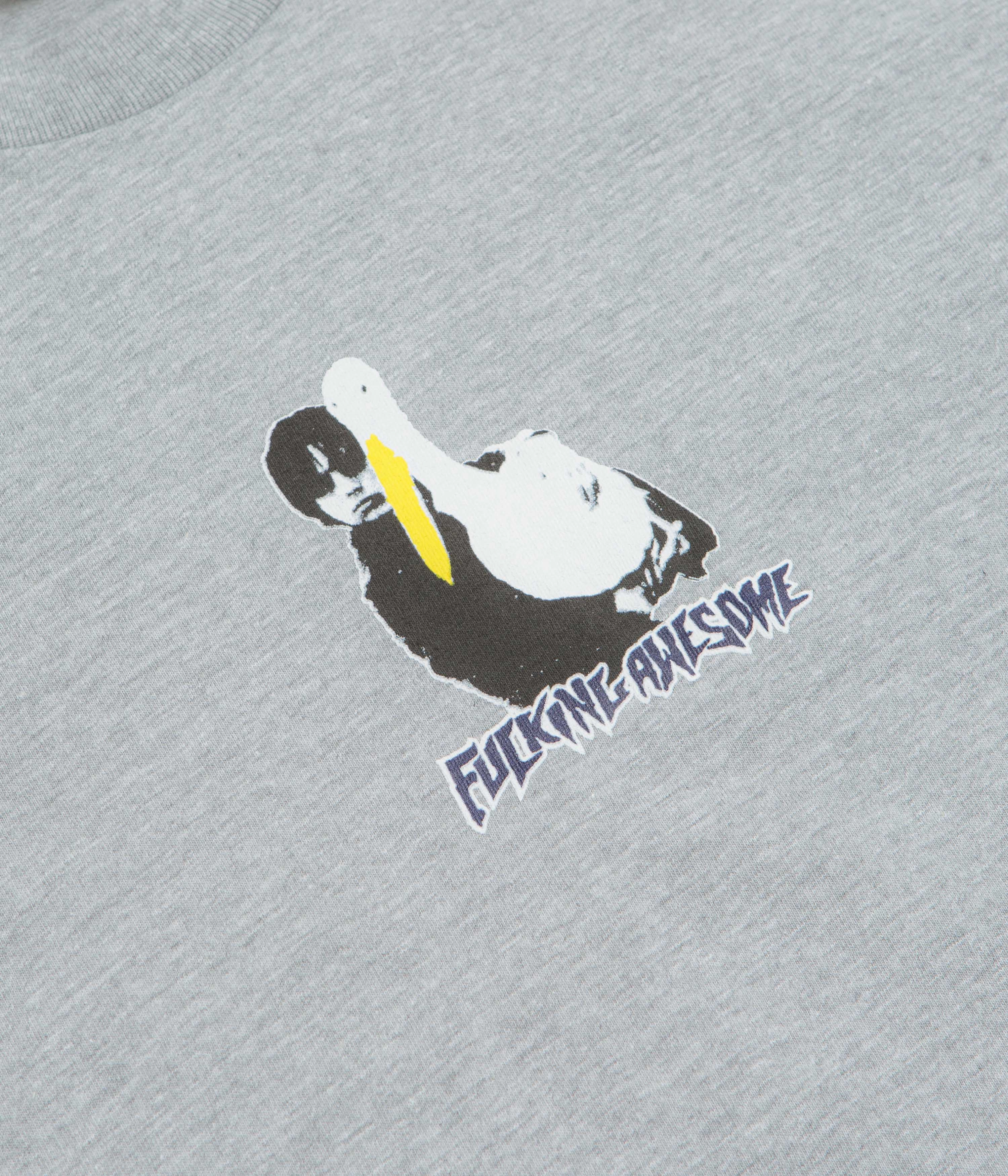 Fucking Awesome High Lonesome II T-Shirt - Grey Heather shift silhouette