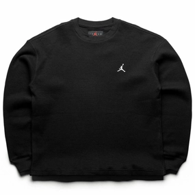 active shorts silhouette undergarment Jordan Flight Mountainside Waffle L/S Tee - Black/White