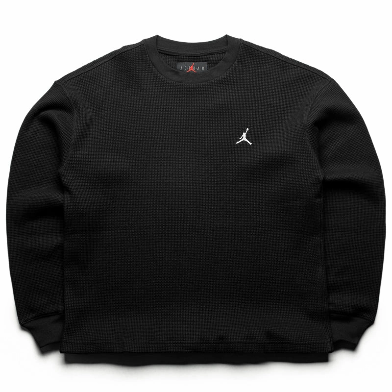 active shorts silhouette undergarment Jordan Flight Mountainside Waffle L/S Tee - Black/White