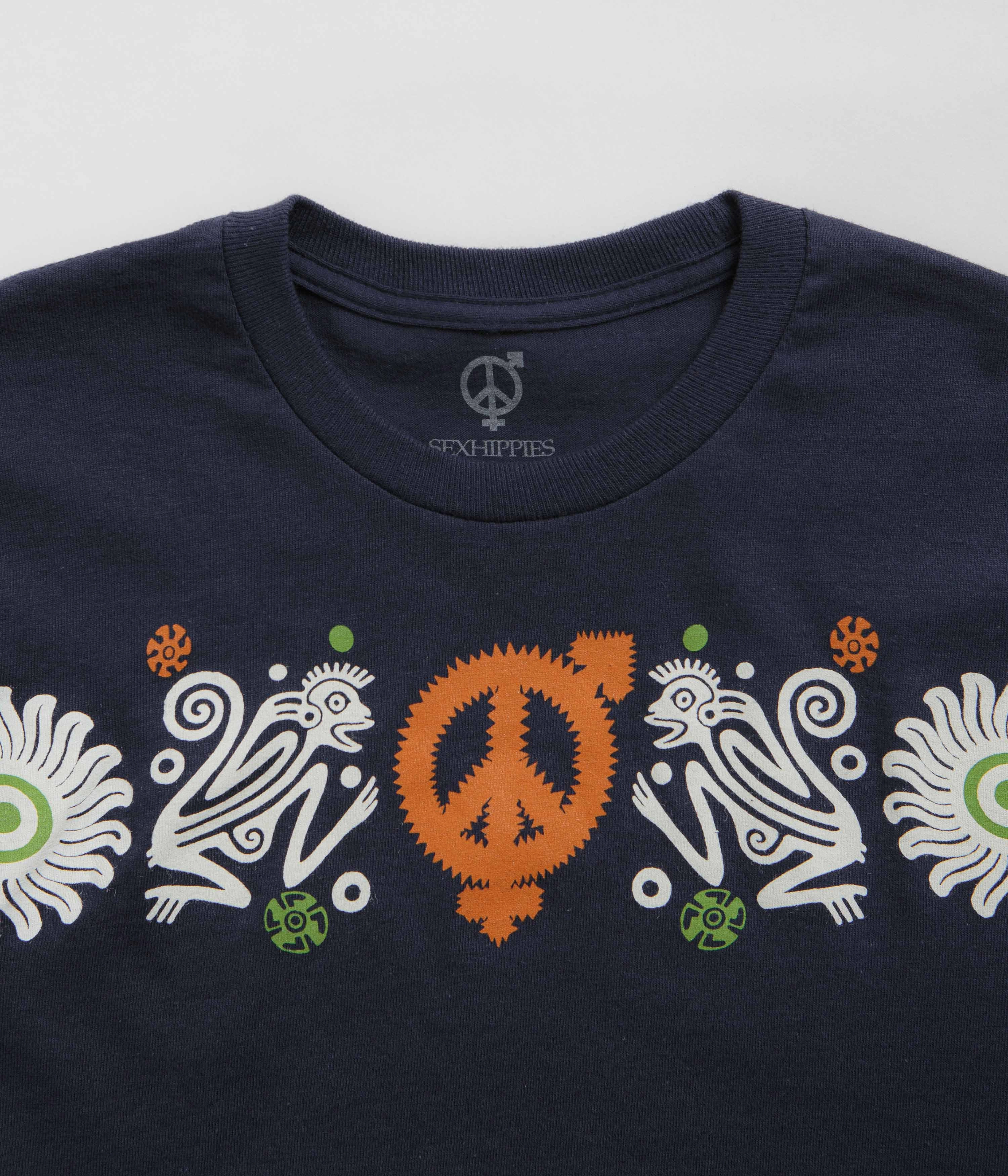 Office kids Sexhippies Primate Long Sleeve T-Shirt - Navy