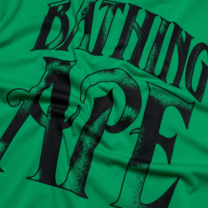 A Bathing Ape Screen Print Logo Tee - Green Fair trade