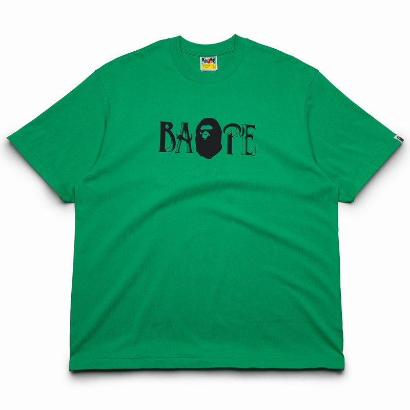 A Bathing Ape Screen Print Logo Tee - Green theater performance Cultural Event