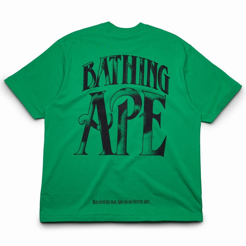 Sequined design A Bathing Ape Screen Print Logo Tee - Green
