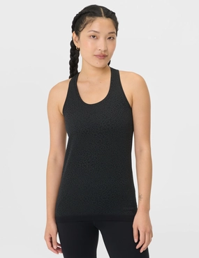 Athlete Seamless Workout Vest - Black Leo Spots Jacquard female users