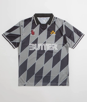 Butter Goods Football Jersey - Grey / Black tiered museum