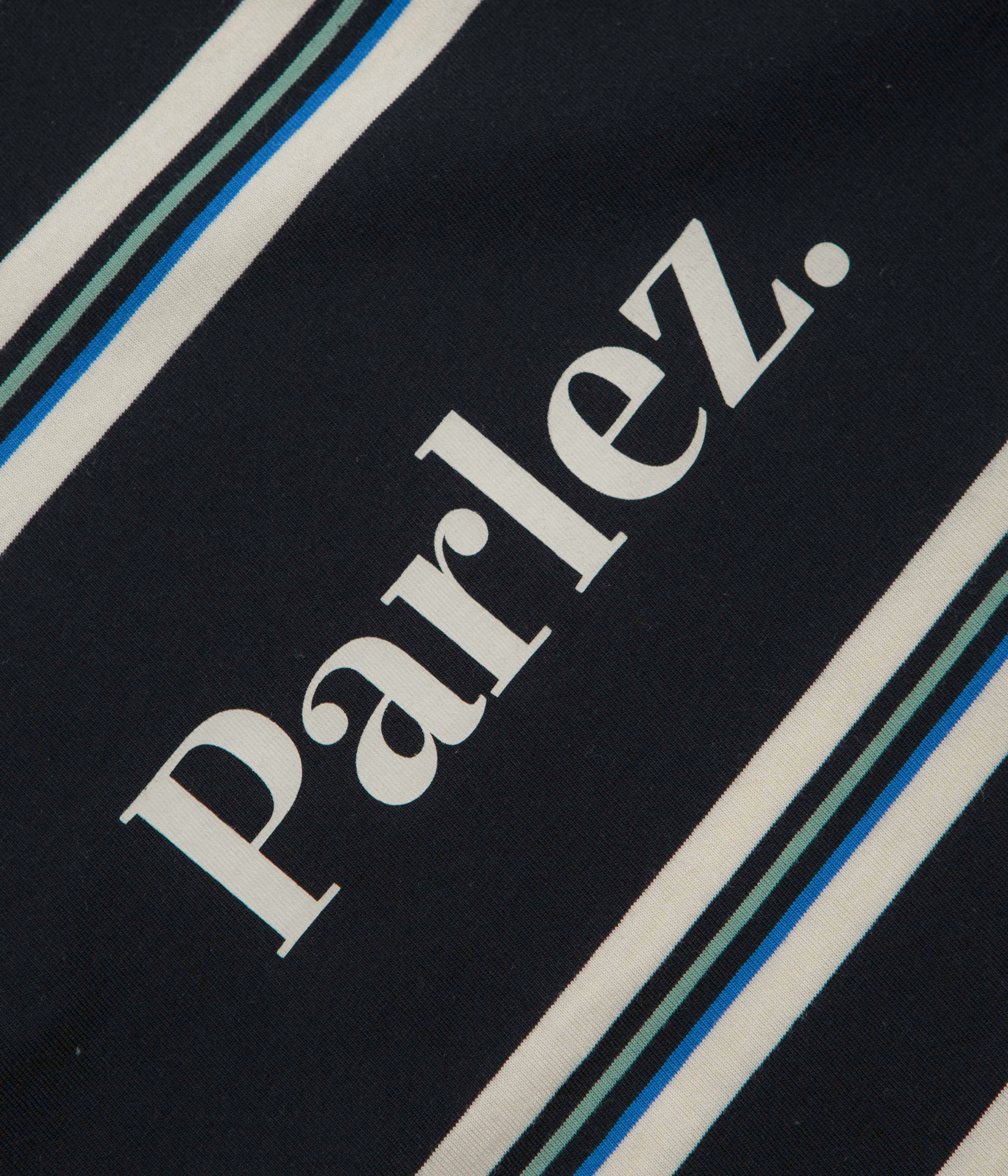 Parlez Solar YD Stripe T-Shirt - Midnight rayon shirt
