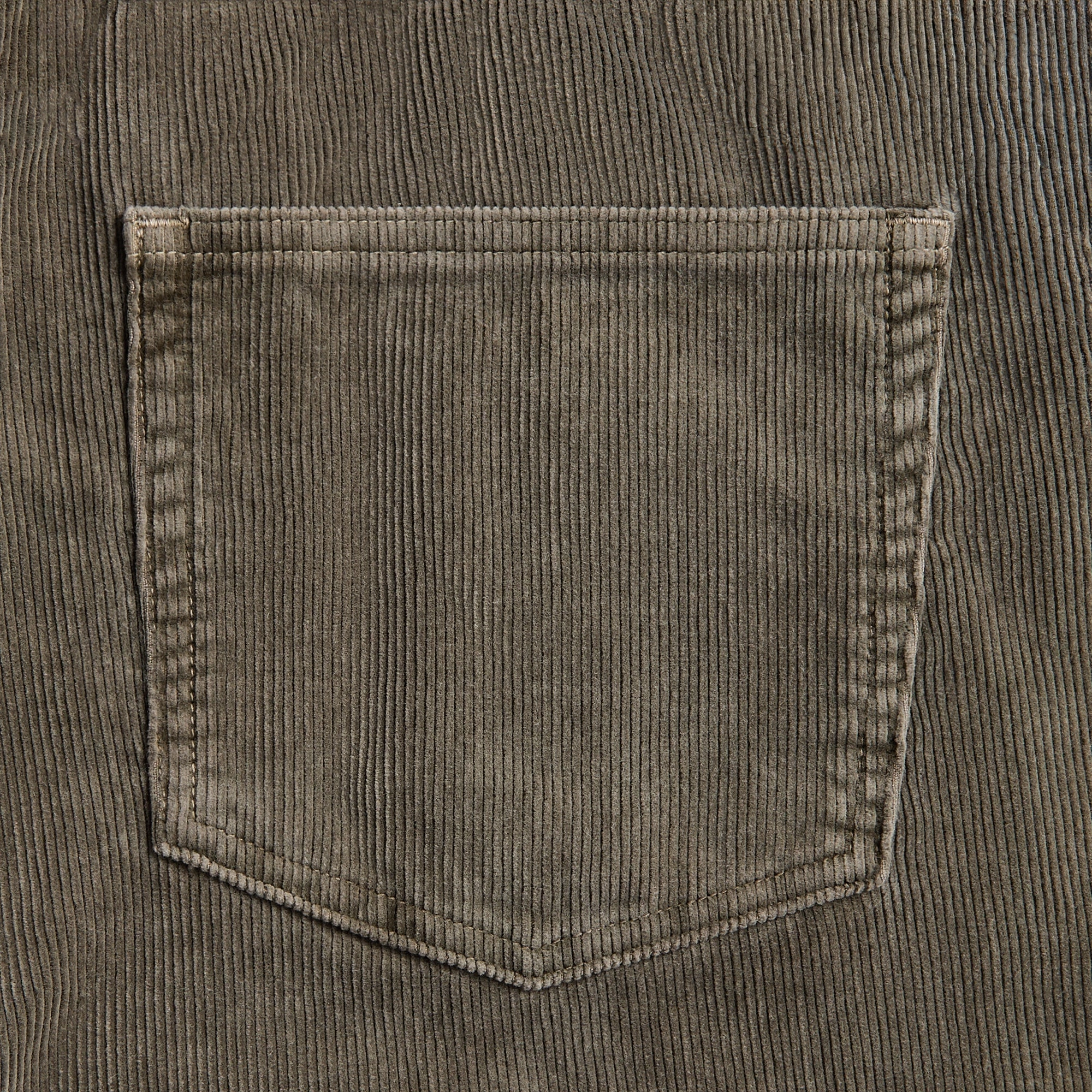 Auralee Pigment Dyed Finx Corduroy Wide 5P Pants - Olive Brown All Around Fit