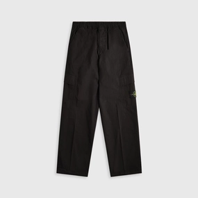 Movement Support Quick Adjust Fit Stone Island Mil-Spec Stretch Ripstop-Tc Garment Dyed Cargo Pant - Black