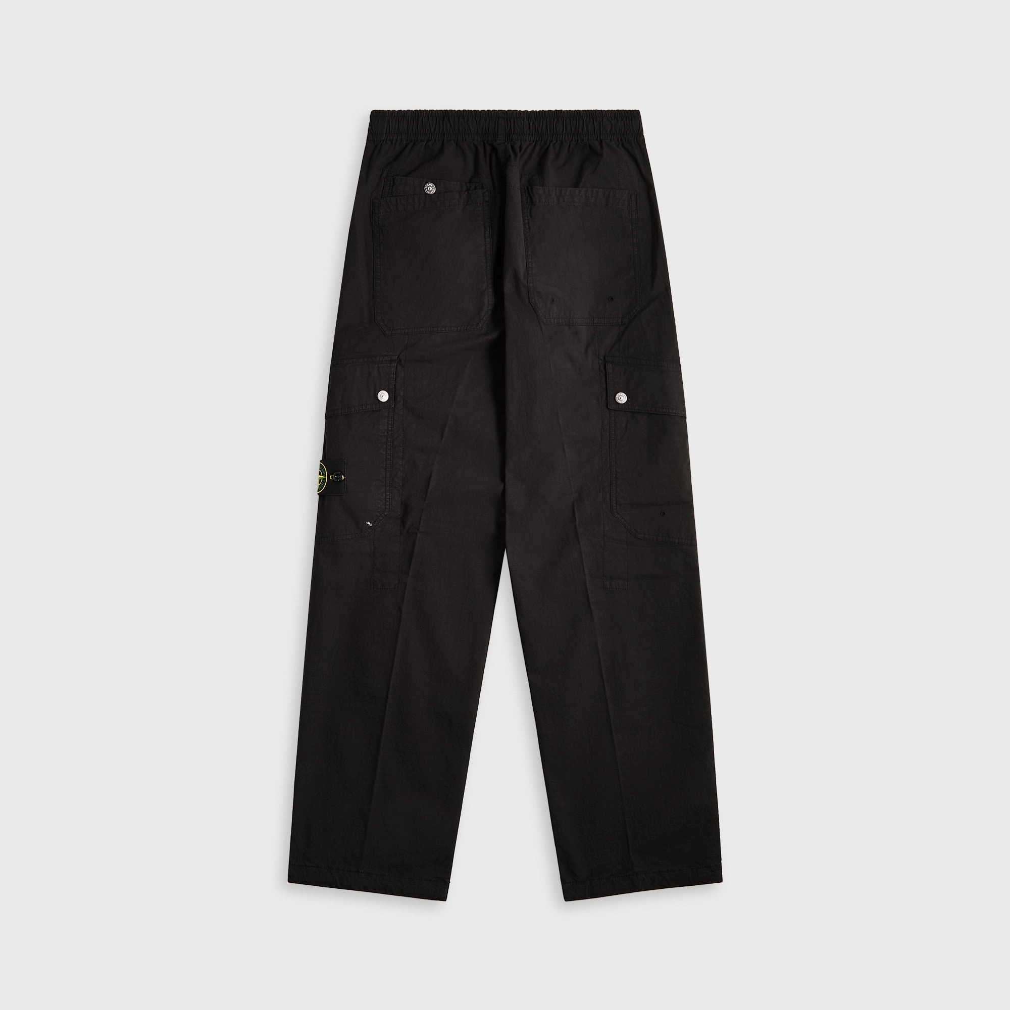 Stone Island Mil-Spec Stretch Ripstop-Tc Garment Dyed Cargo Pant - Black Wrinkle Resistant Finish DurablePolyester