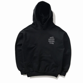 Anti Social Social Club Applique Mind Games Hoodie - Black Lightweight Fabric Recycled Polyester