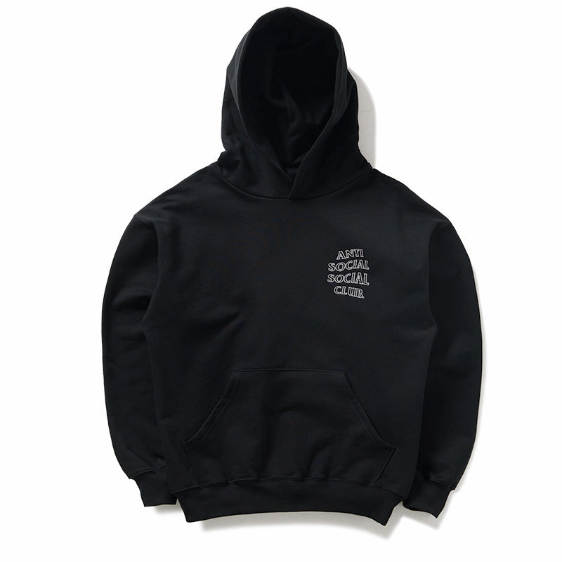 Anti Social Social Club Applique Mind Games Hoodie - Black Lightweight Fabric Recycled Polyester