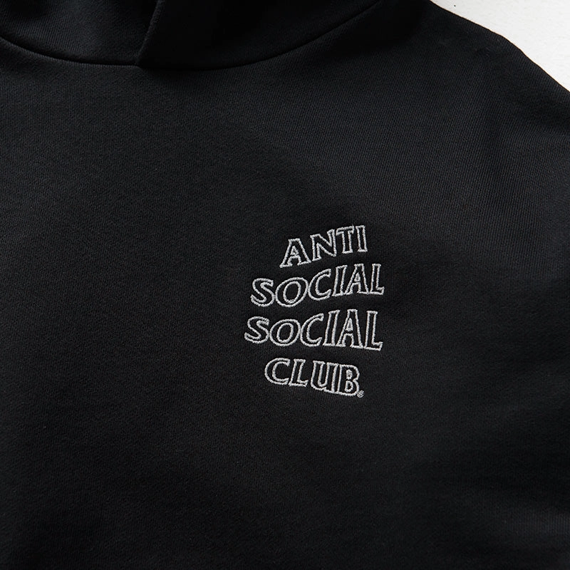 Anti Social Social Club Applique Mind Games Hoodie - Black Lightweight Stretch