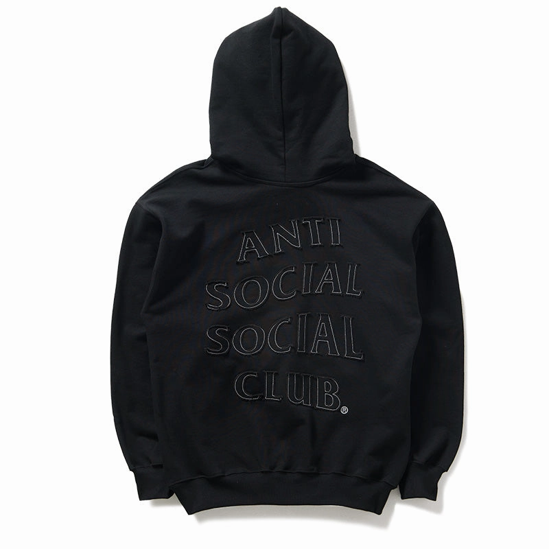 Soft Lining City Wear Anti Social Social Club Applique Mind Games Hoodie - Black