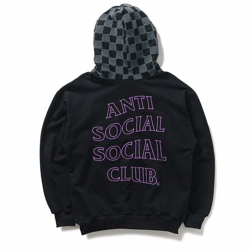 Anti Social Social Club Chenille Checkered Hoodie - Black Easter wear