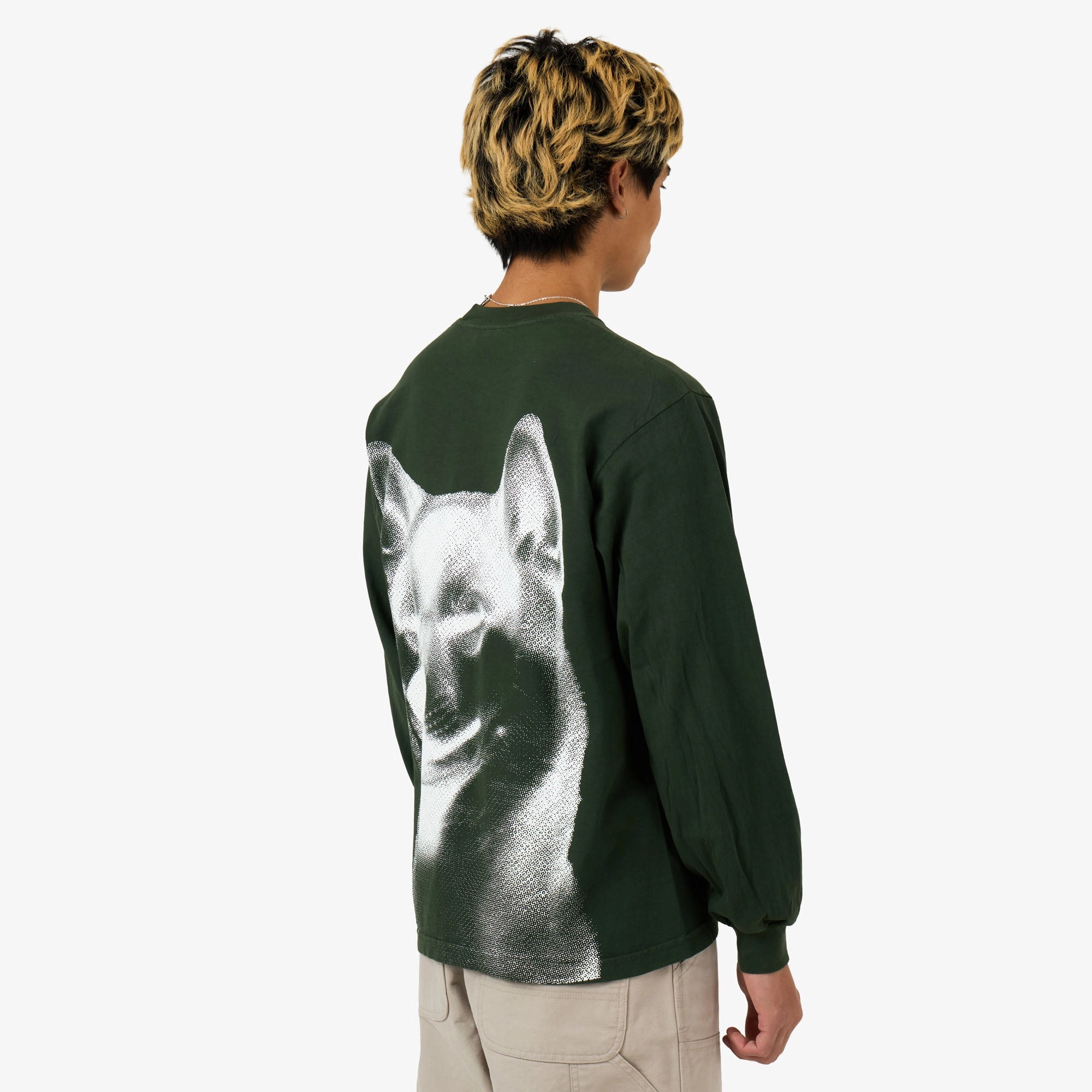 b.Eautiful Shiba Longsleeve Shirt Green Regular Fit