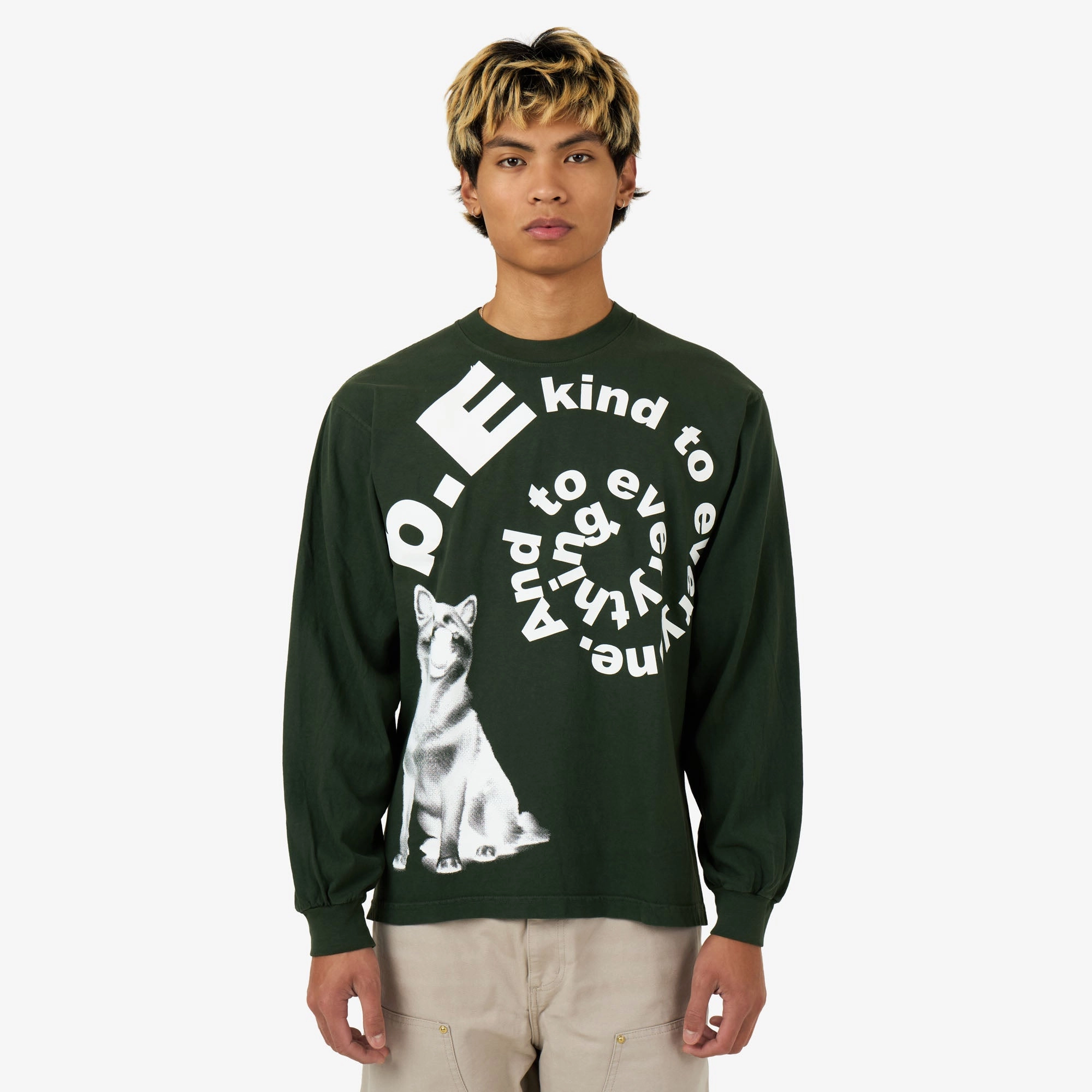 b.Eautiful Shiba Longsleeve Shirt Green pom-pom sweater silhouette