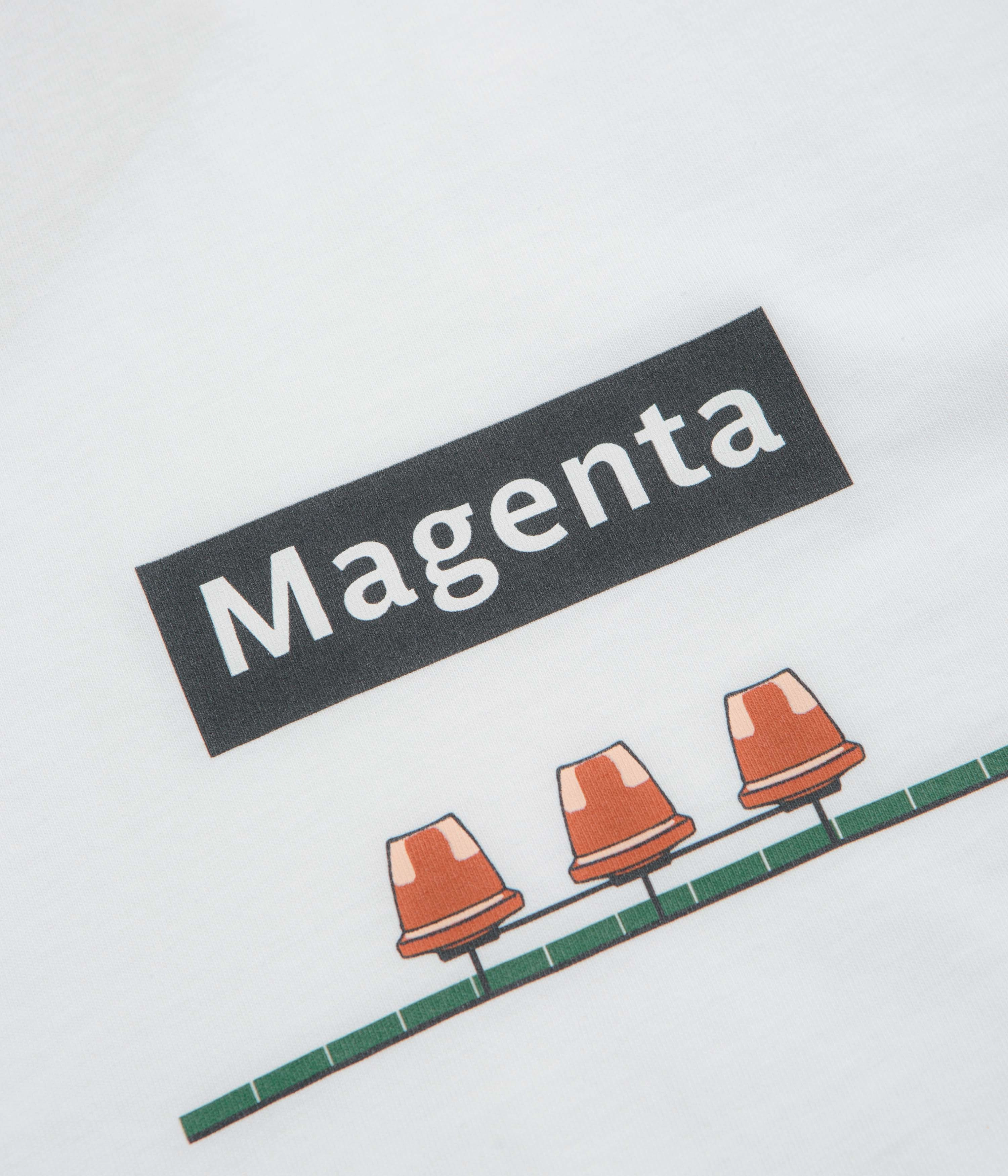 Magenta Station T-Shirt - White embroidery