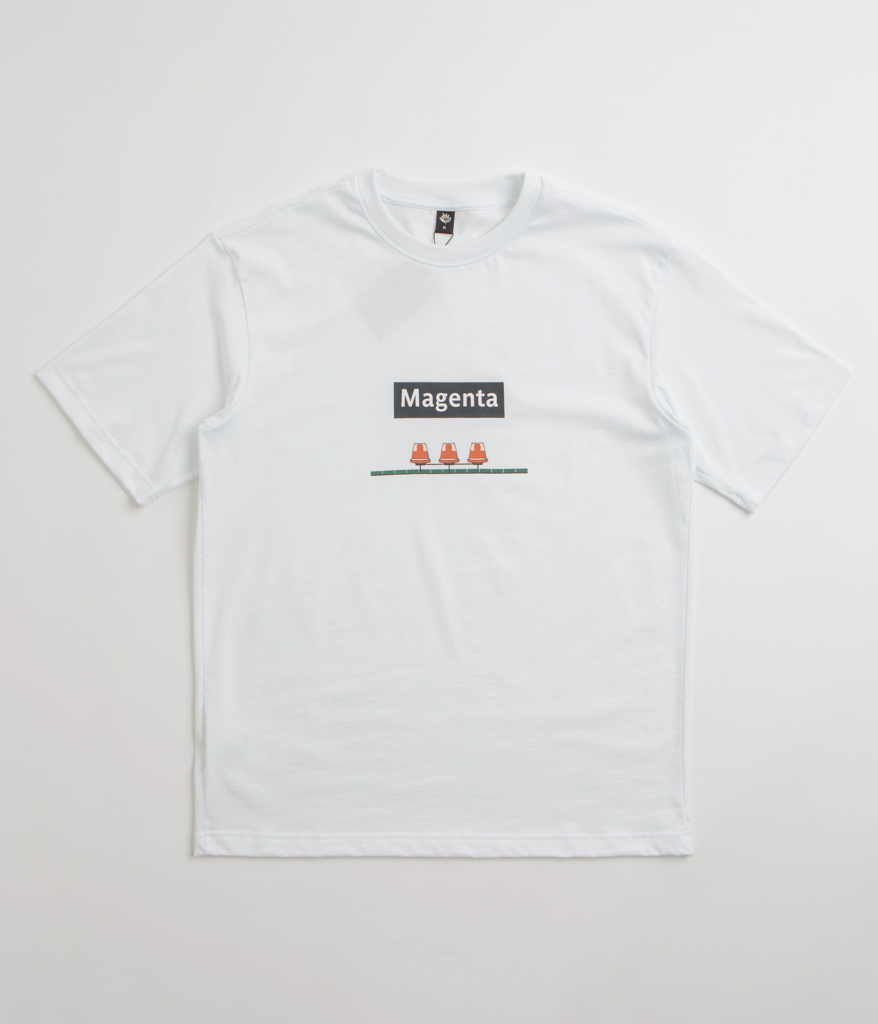 Magenta Station T-Shirt - White Activewear