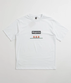Short Length Magenta Station T-Shirt - White