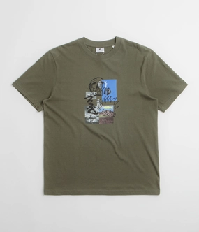 Poetic Collective Skull T-Shirt - Khaki shift silhouette