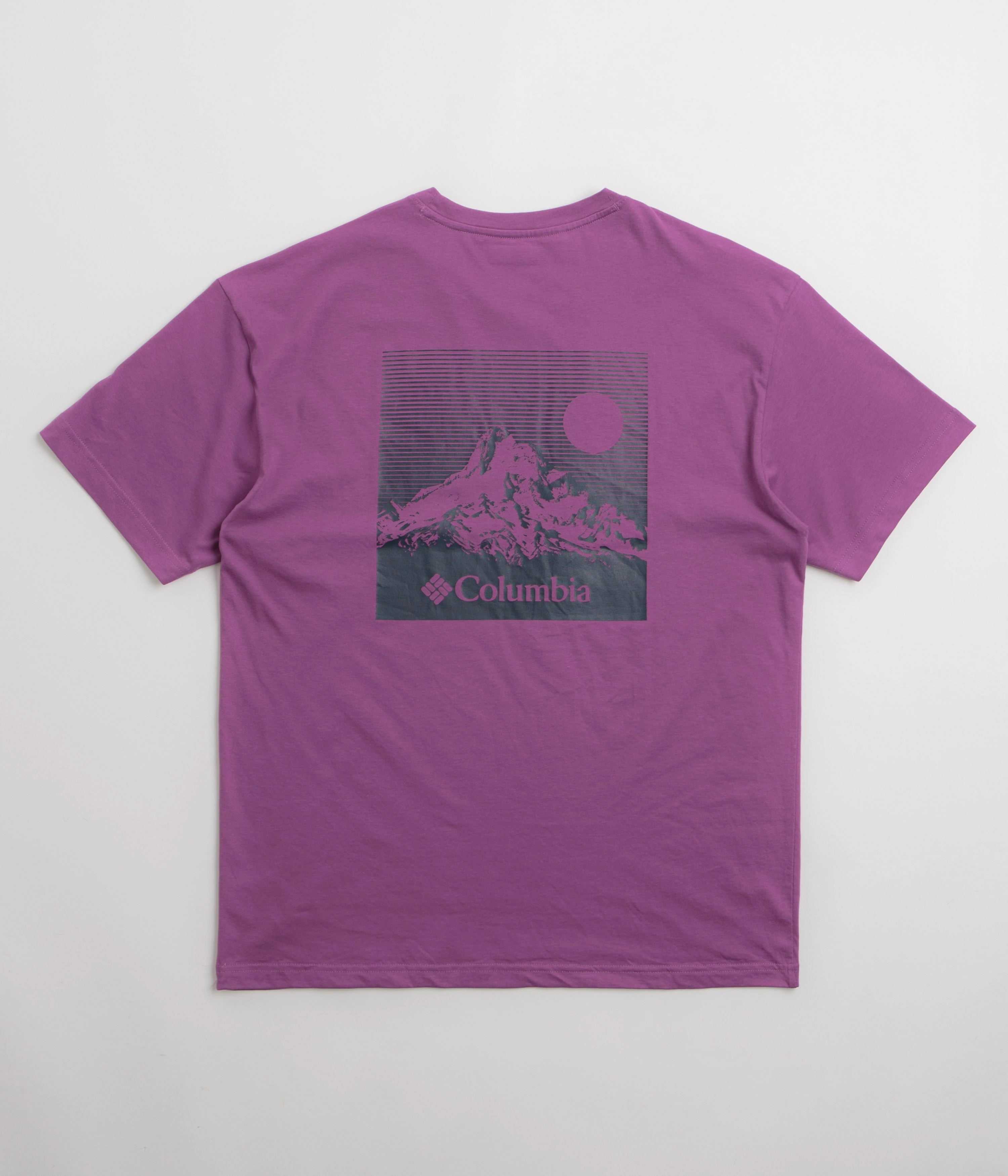 Columbia Black Butte Graphic T-Shirt - Razzle / Linear View custom size regular length