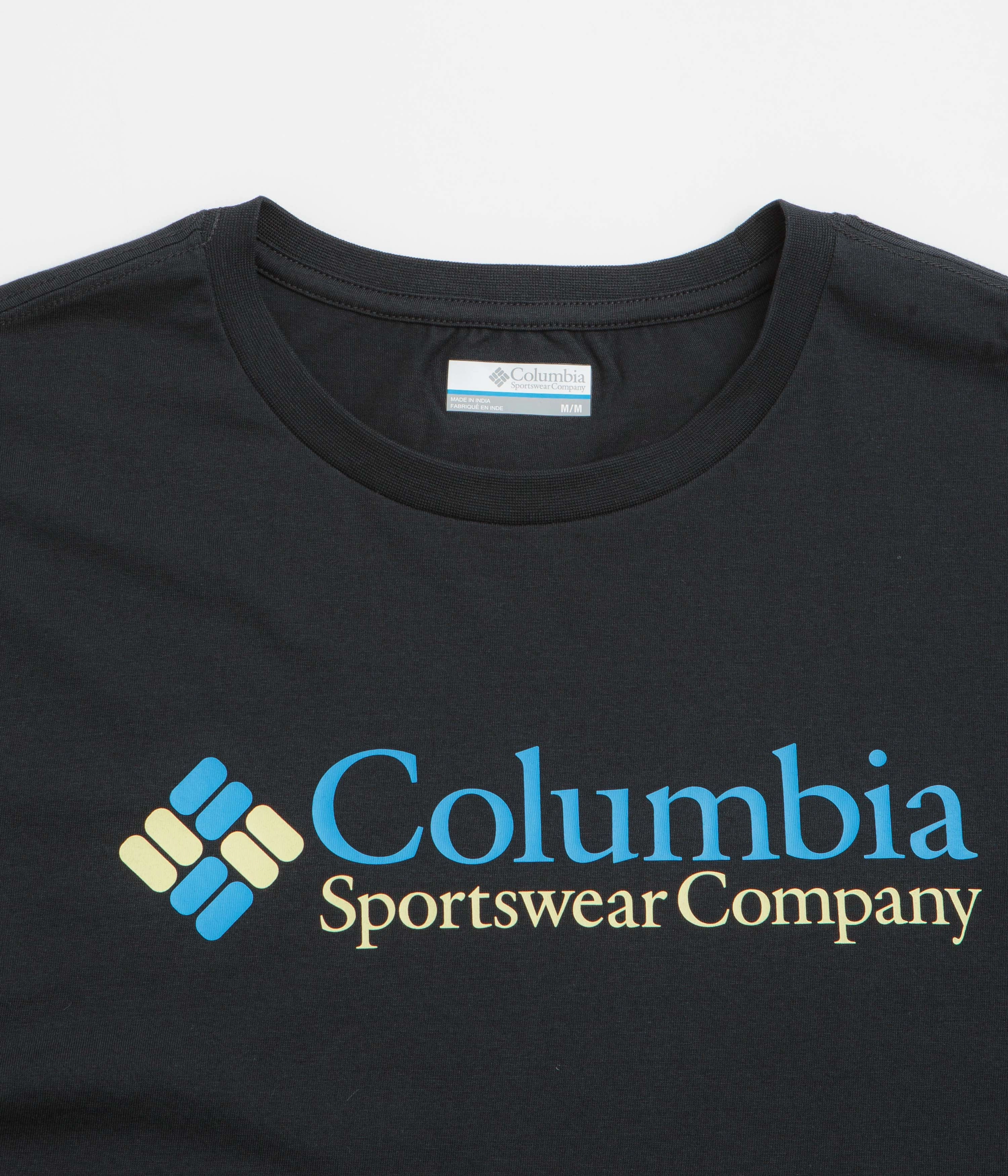 party event Columbia CSC Basic Logo T-Shirt - Black / CSC Retro Logo / Blue